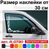 Набір наклейок на автомобіль - Куточки на бічні стекла Renault Tribal v2